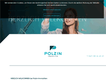Tablet Screenshot of polzin-immobilien.de